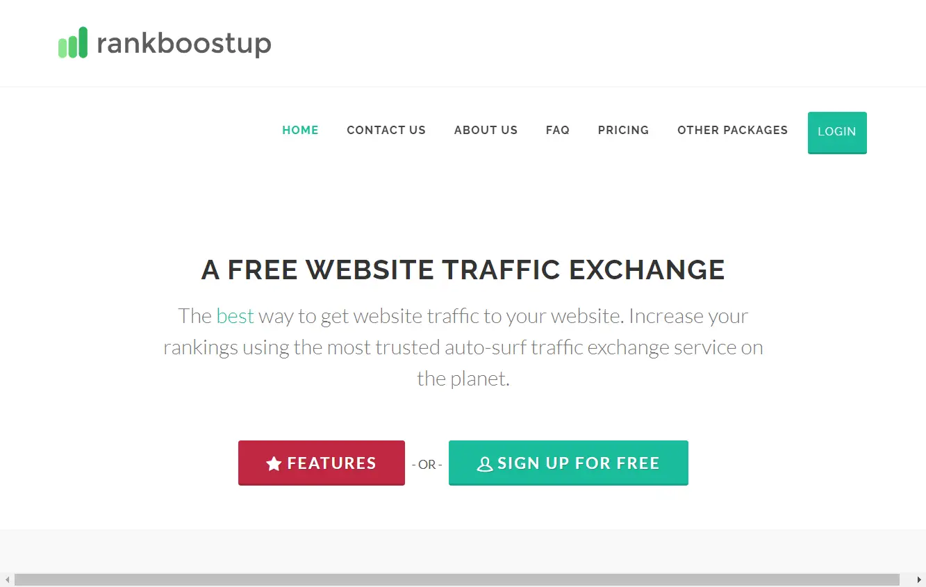 Rank Boost Up landing page.