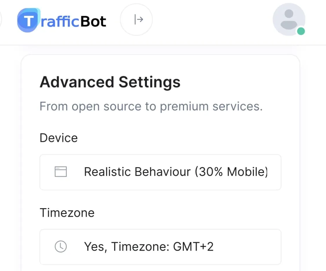 Screenshot of Traffic Bot